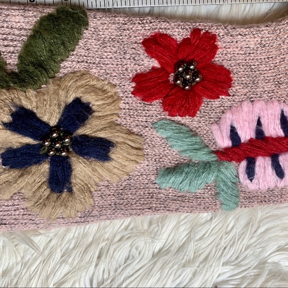 ALLISON MEW YORK Aidan Pink embroidered Sweater S - Picture 6 of 12